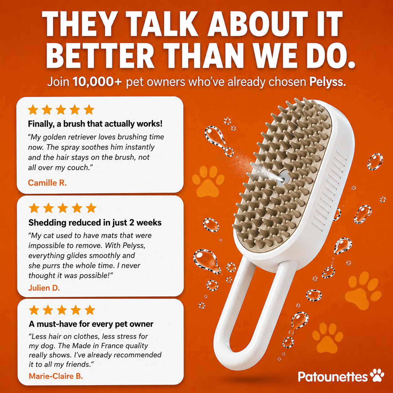 Brushing your pet has never been easier with Pelyss from Patounettes