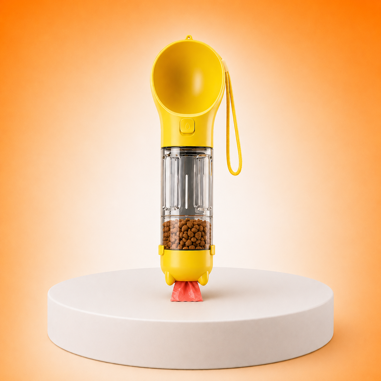 Balakito_the_practical_water_bottle_yellow-for_walks_with_your_dog_from_Patounettes