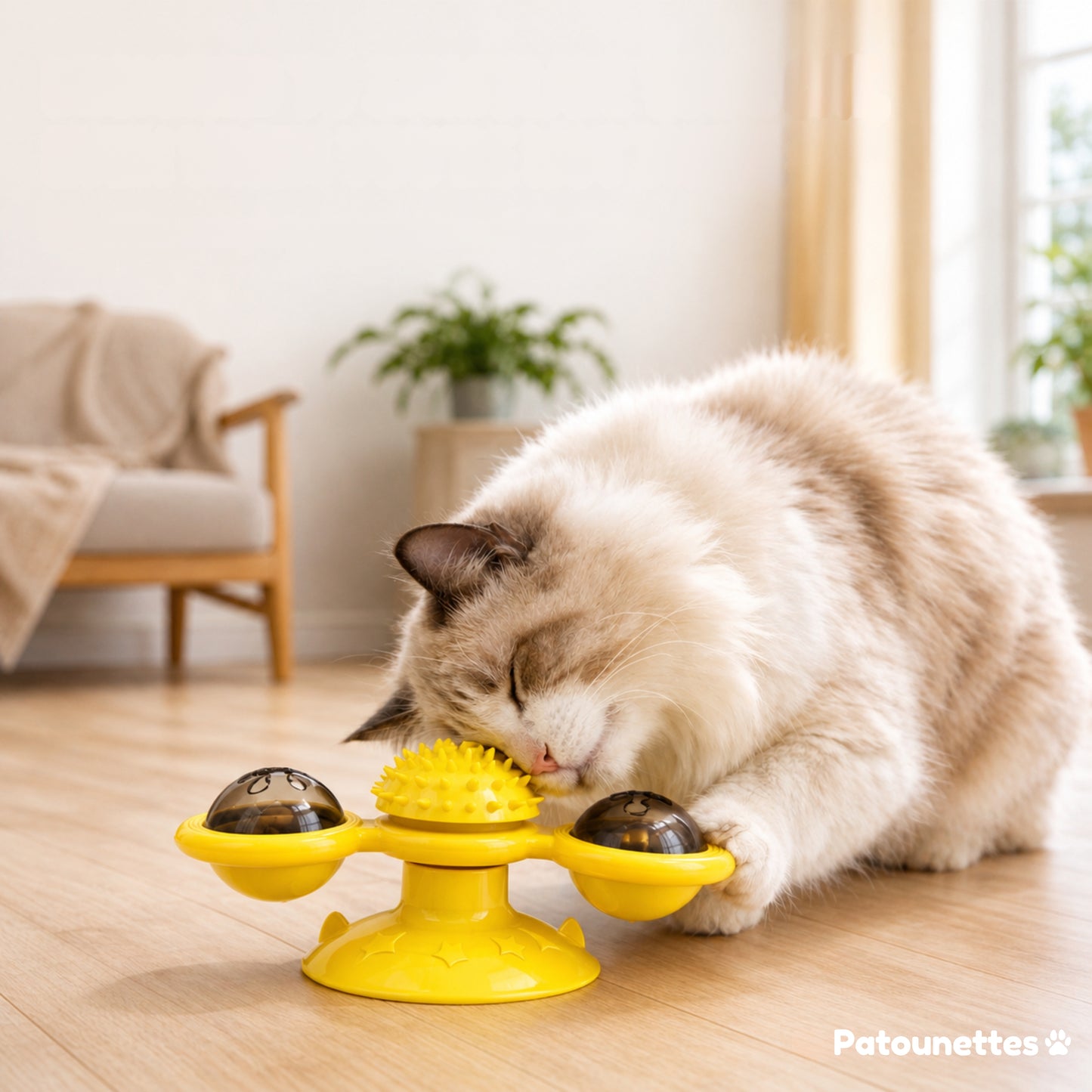 Cat_that_plays_with_Funkat_the_stimulating_toy_for_cats by Patounettes