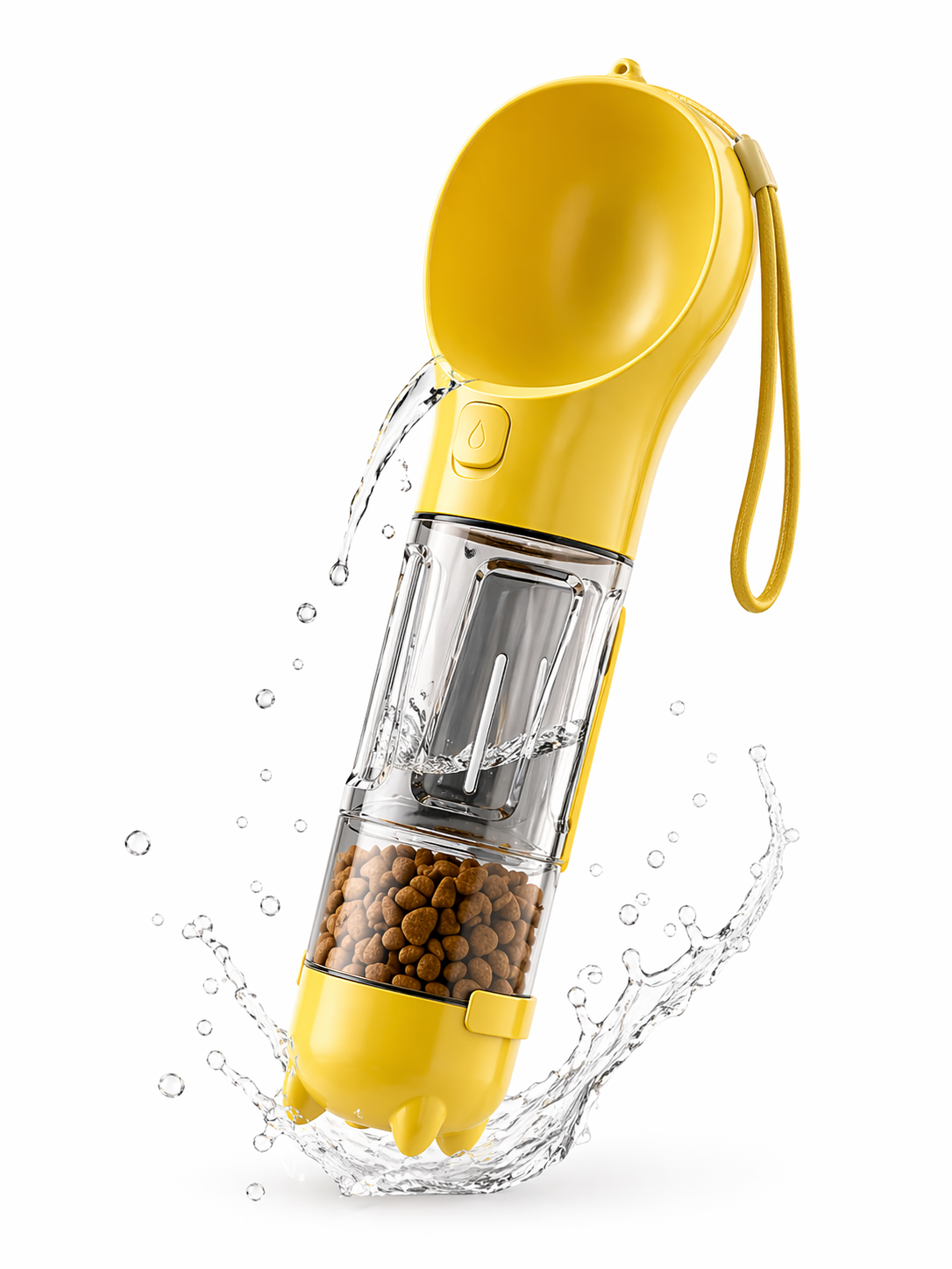 multi-functional dog walking water bottle with paws