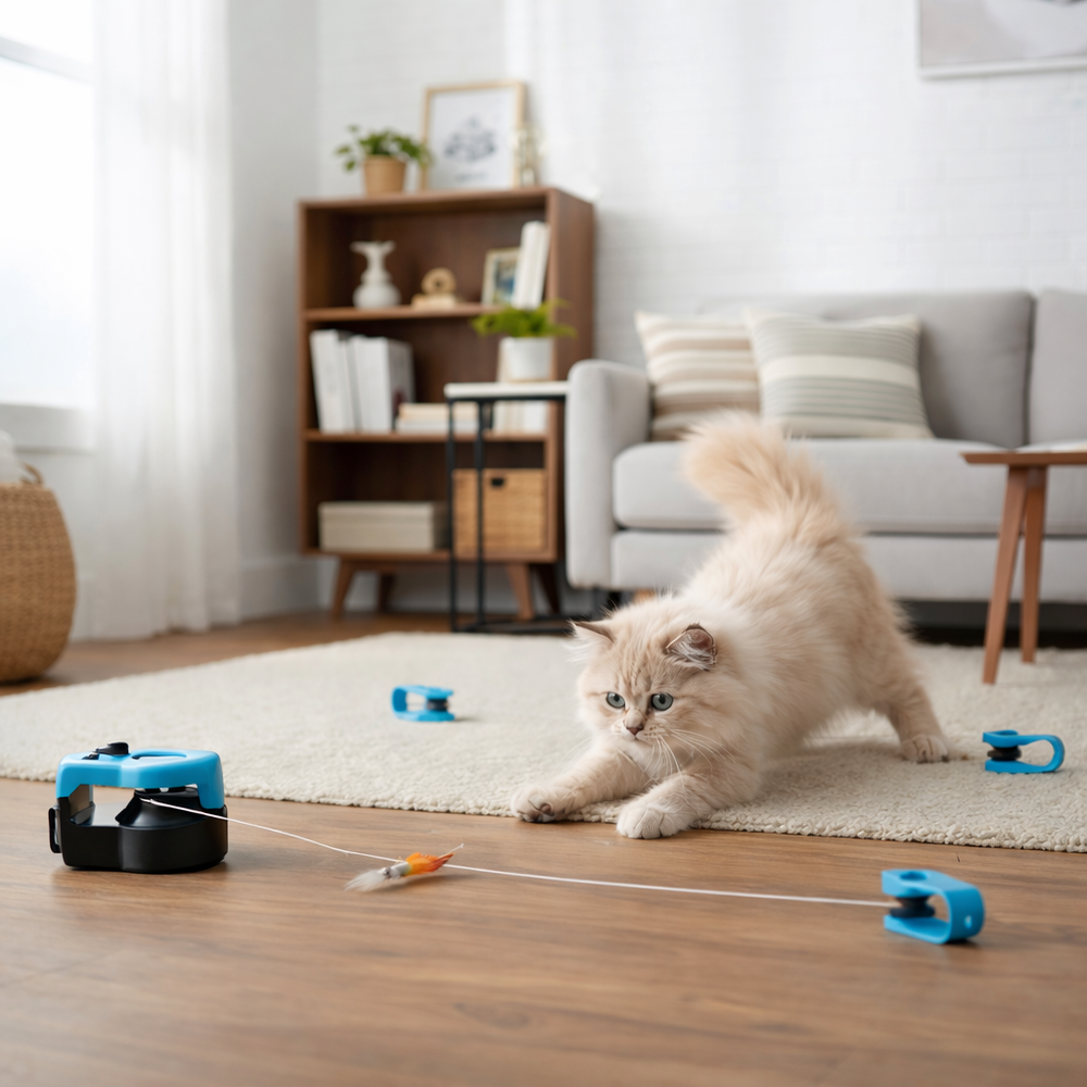 natural hunting stimulation toy for cats