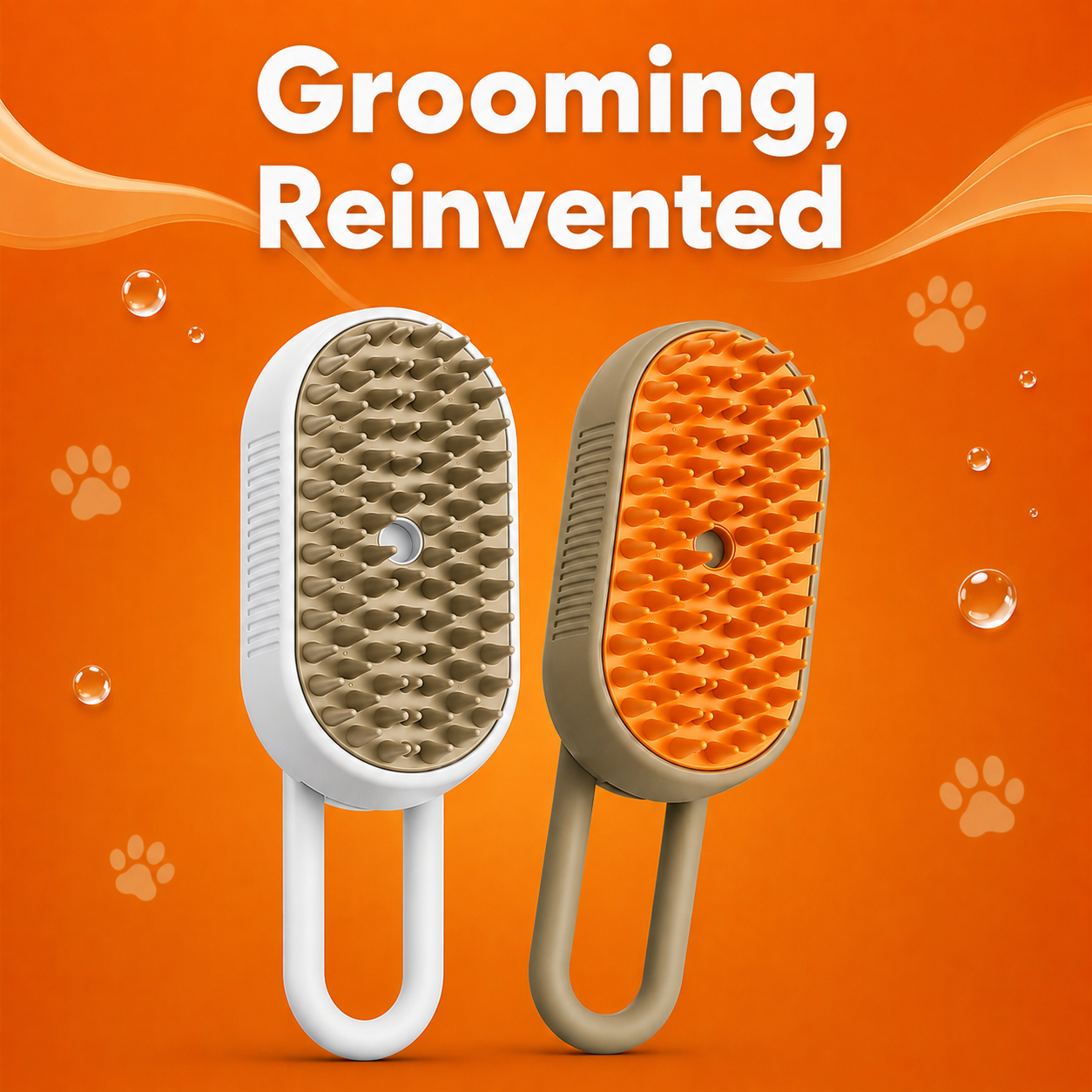 steam brush - gentle brushing - dog - cat - paw pads